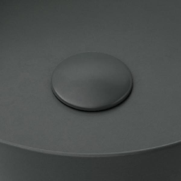 Timberline Dark Grey Pop Up Waste with Ceramic Cover. No Overflow
