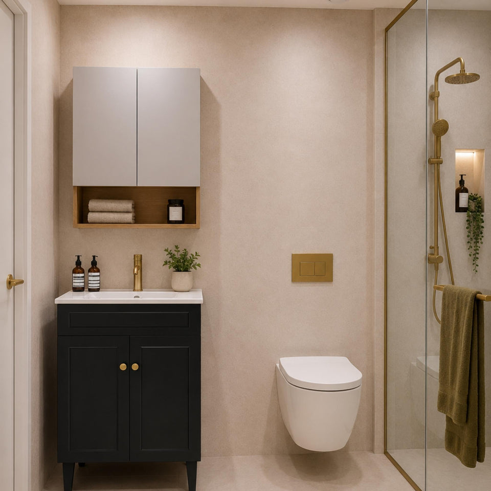 LUKKA HAROLD FEDERATION MATTE BLACK 600MM SINGLE BOWL FLOOR STANDING VANITY