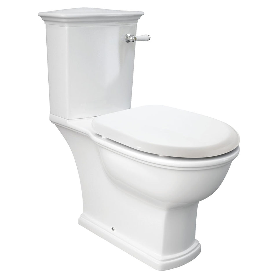 Fienza RAK Washington Front Lever Close-Coupled Toilet Suite Alpine White with S-Trap