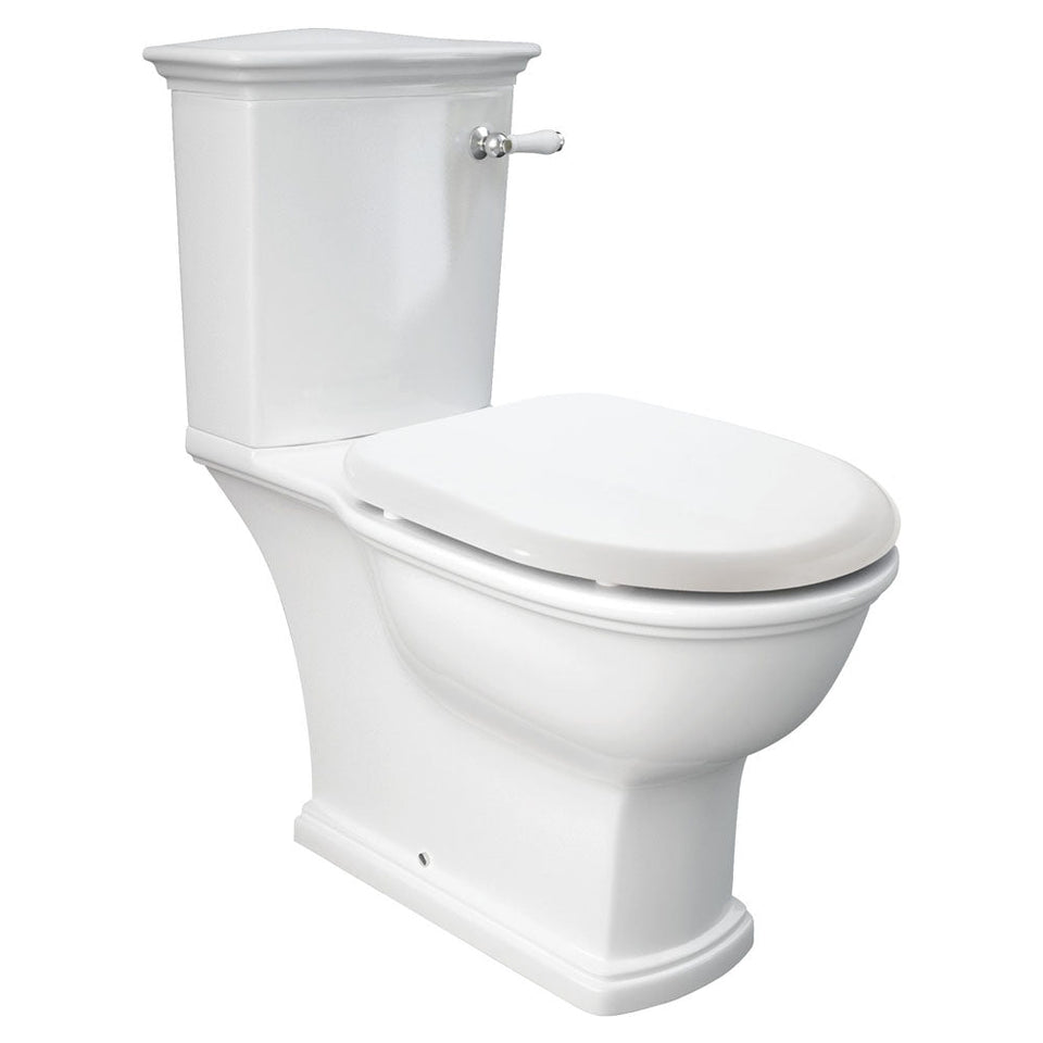 Fienza RAK Washington Front Lever Close-Coupled Toilet Suite Alpine White with P-Trap