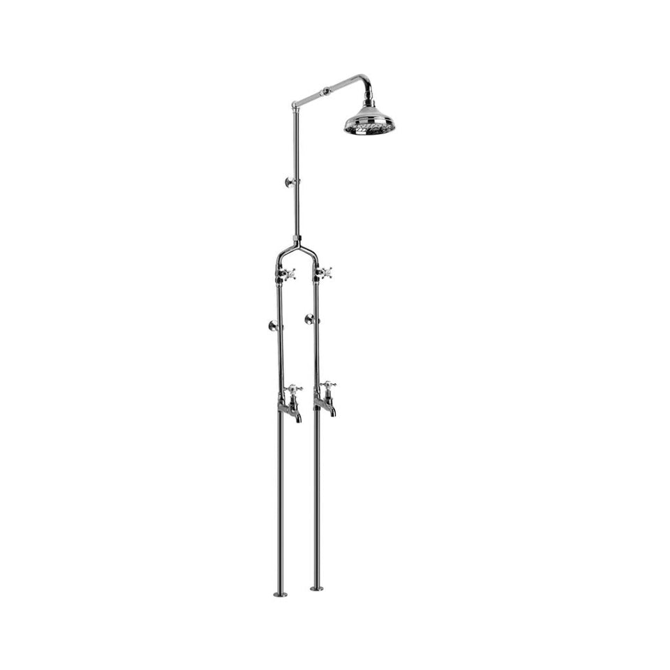 Brodware Winslow Bath/Exposed Shower Set with Cross Handles