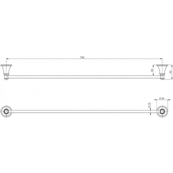 Phoenix Nostalgia Single Towel Rail