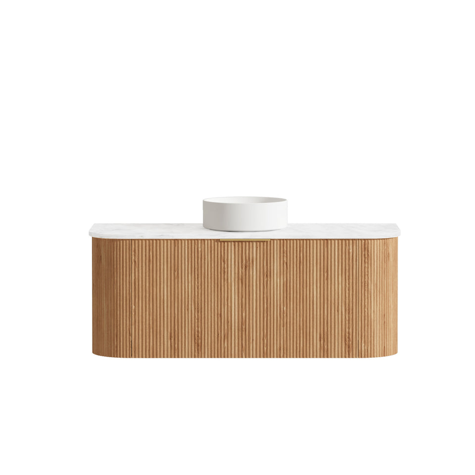 Otti Bondi Woodland Oak Fluted Wall Hung Vanity