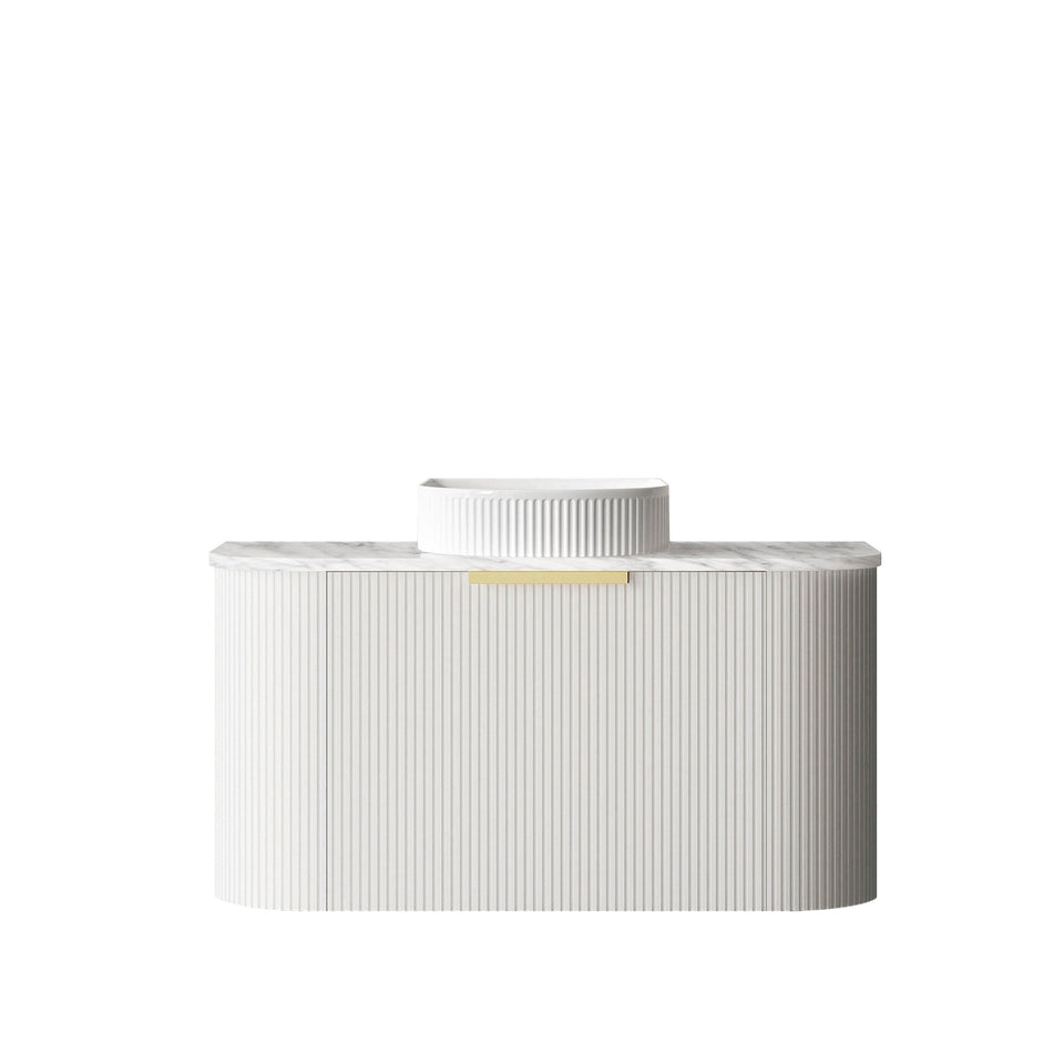 Otti Bondi White Fluted Wall Hung Vanity