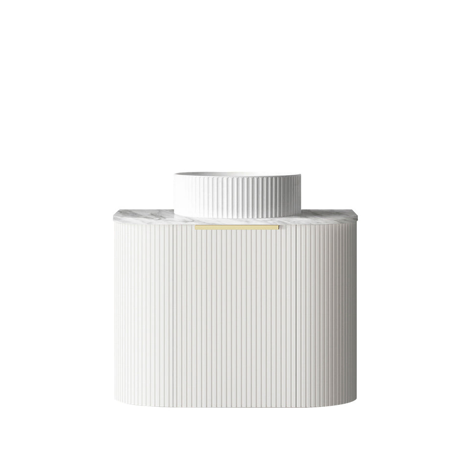 Otti Bondi White Fluted Wall Hung Vanity