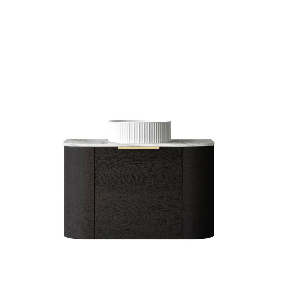 Otti Bondi Wall Hung Curve Vanity - Black Oak