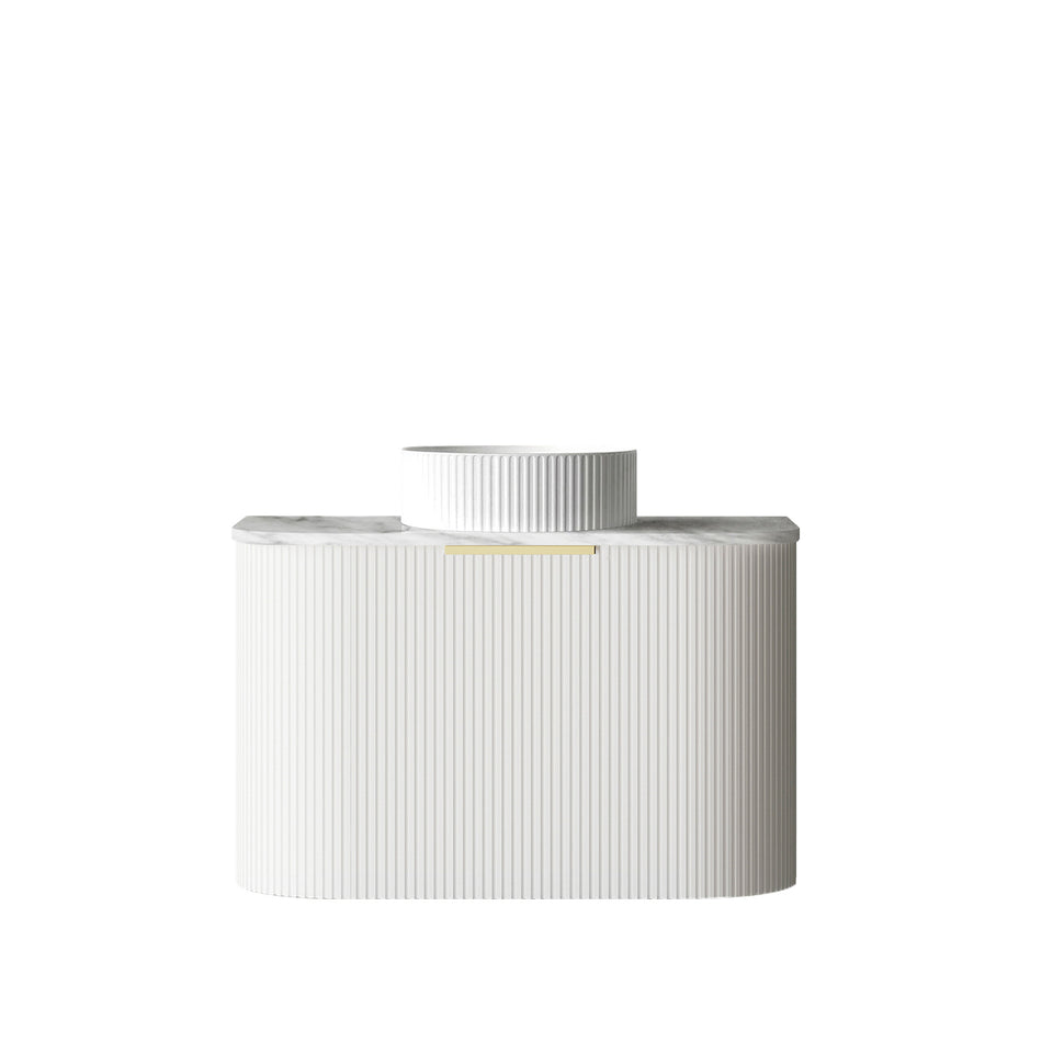 Otti Bondi White Fluted Wall Hung Vanity