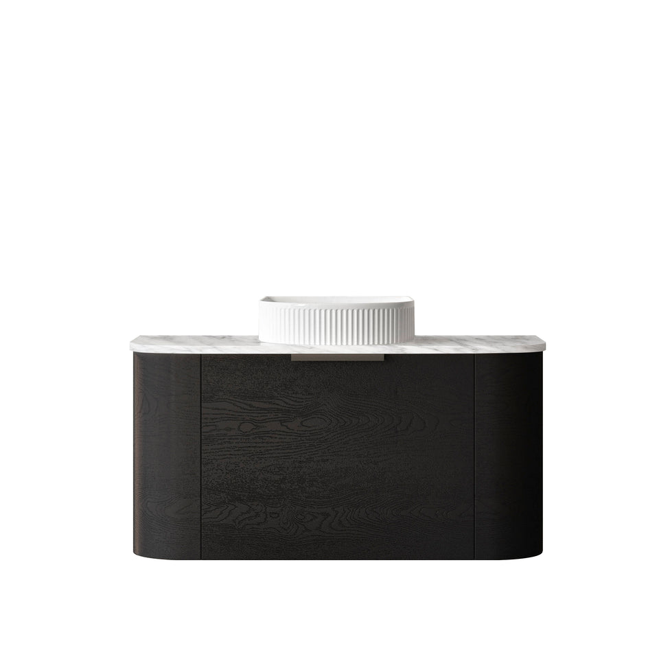Otti Bondi Wall Hung Curve Vanity - Black Oak