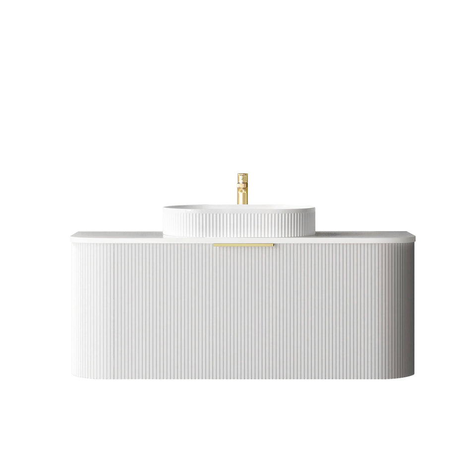 Otti Bondi White Fluted Wall Hung Vanity