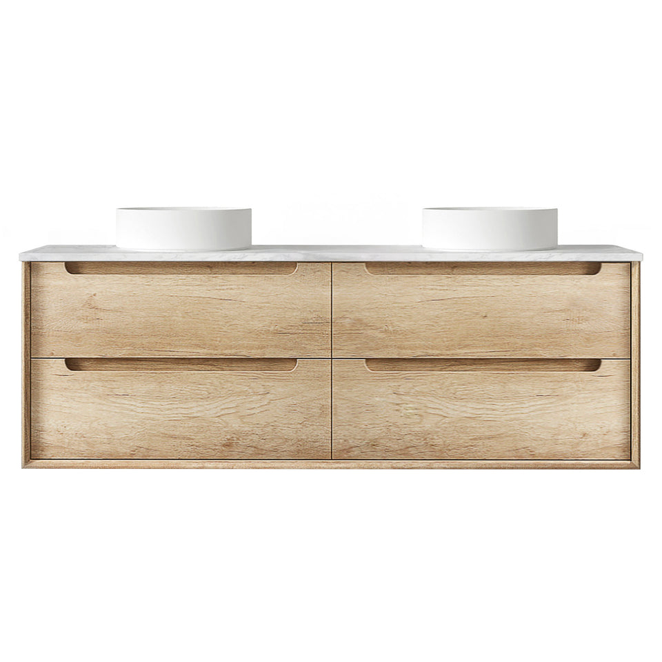 Otti Byron Wall Hung Vanity With Stone Top for Above Counter Basin