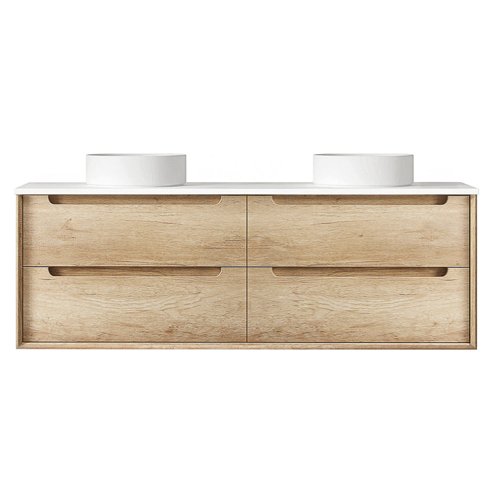 Otti Byron Wall Hung Vanity With Stone Top for Above Counter Basin