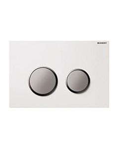 Geberit - Kappa21 Mechanical Dual Flush Button/Access Plate White/Chrome Button