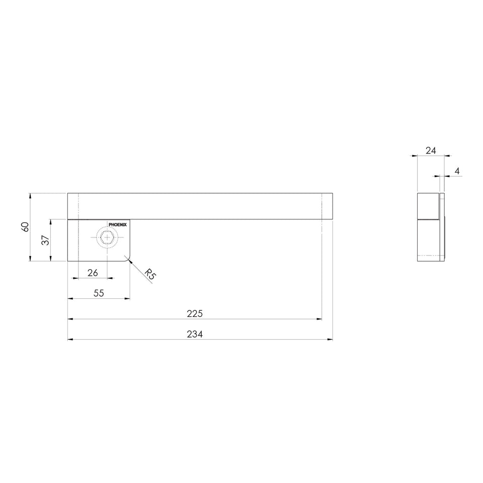 Phoenix Designer Swivel Bath Outlet Square