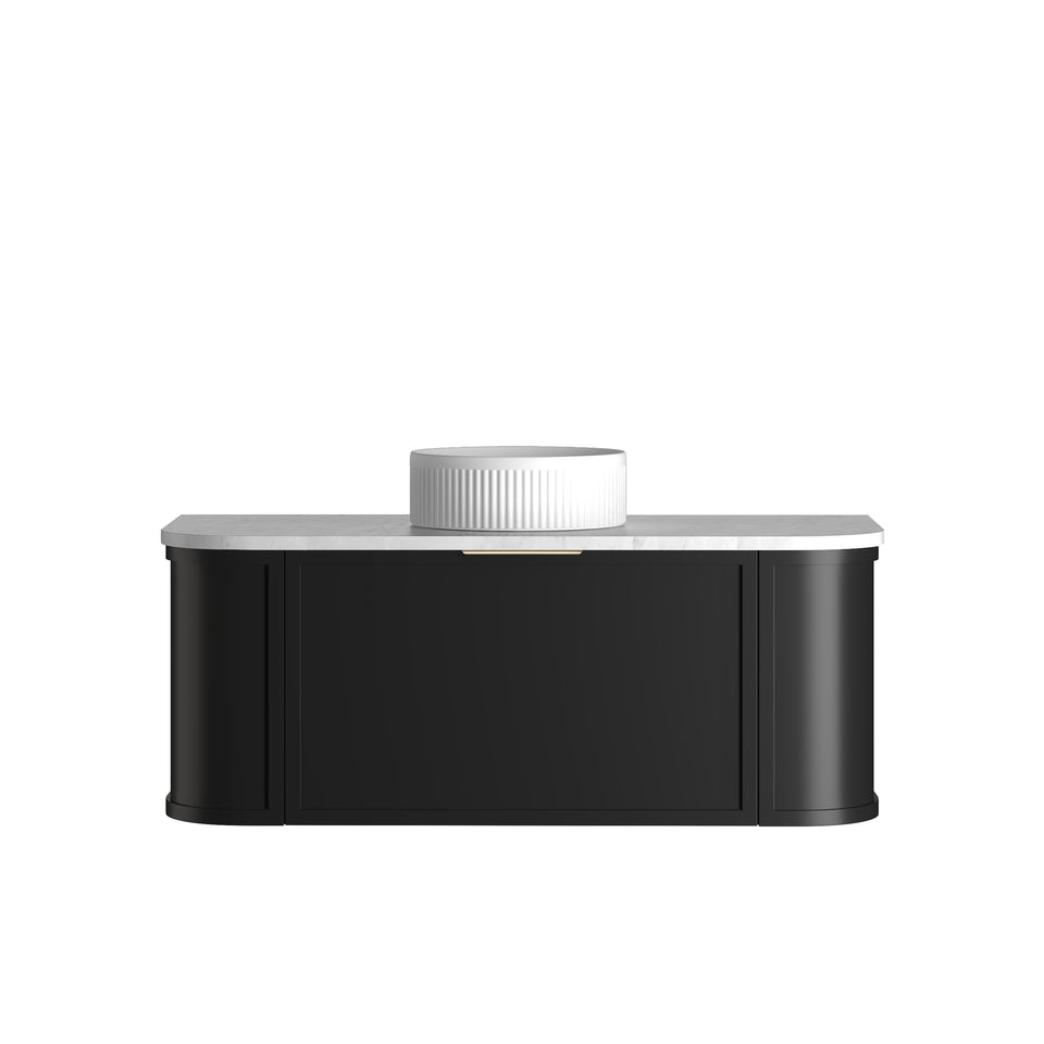 Otti Hampshire Black Wall Hung Curved Vanity