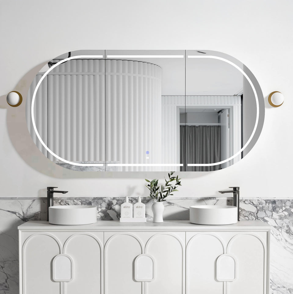 Otti Bondi 1800 LED Shaving Cabinet Matte White