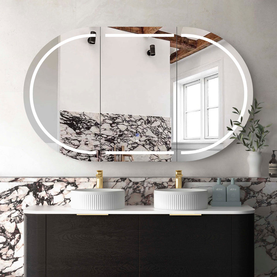 Otti Bondi 1500 LED Shaving Cabinet Black Oak