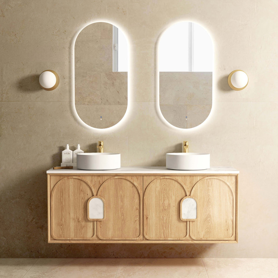 Otti Laguna Mark II Natural American Oak Wall Hung Vanity