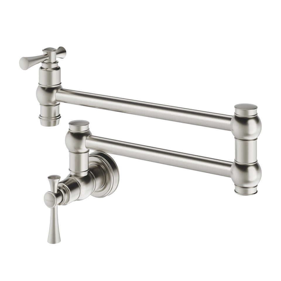 Phoenix Tapware Cromford Pot Filler – Lead Free - Brushed Nickel (134-1900-40-1)