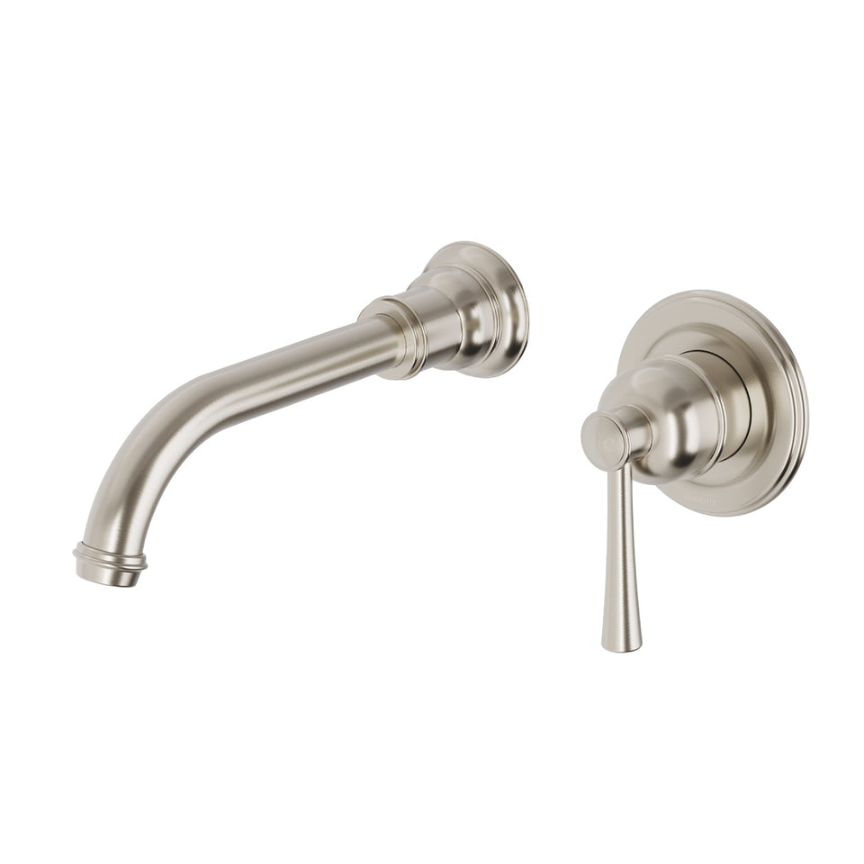 Phoenix Cromford SwitchMix Wall Basin/Bath Mixer Set Complete Kit - Brushed Nickel (134-2810-40-1)