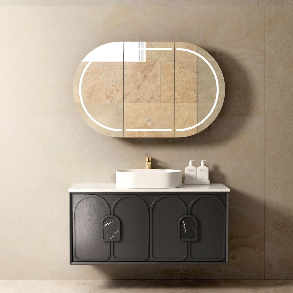 Otti Laguna Mark II Black Oak Wall Hung Vanity