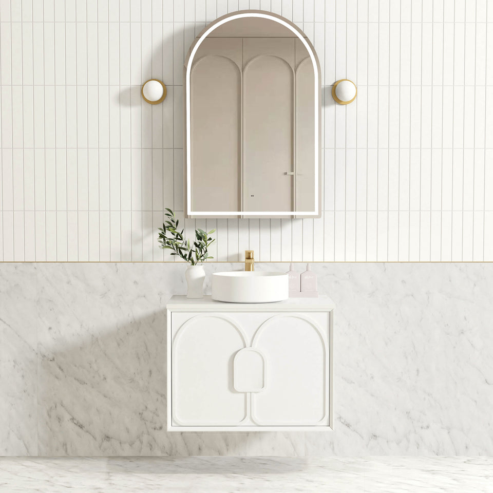 Otti Laguna Mark II Matte White Wall Hung Vanity