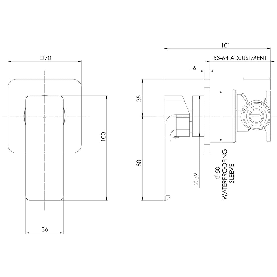 Phoenix Gloss MKII SwitchMix Shower / Wall Mixer (Fit-Off Kit Only)