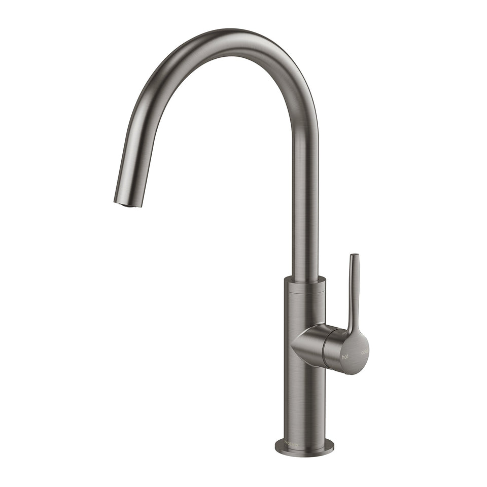 Phoenix Vask Sink Mixer 190mm Brushed Carbon - Lead Free
