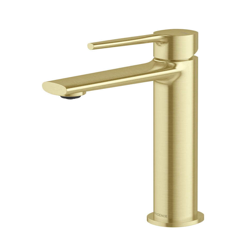 Phoenix Vask Basin Mixer Brushed Gold - Lead Free
