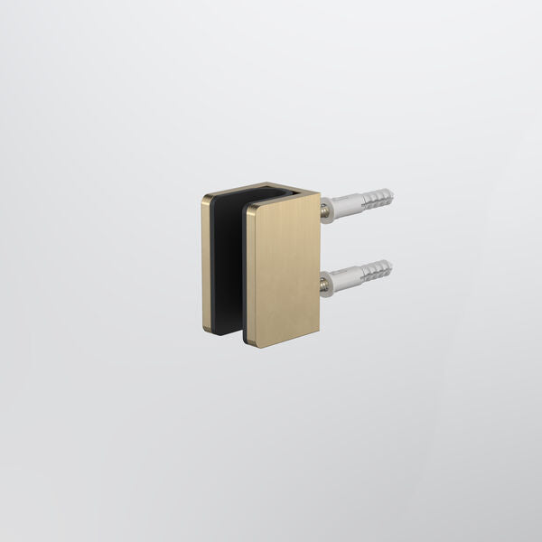 Caroma Shower Glass U Bracket - Brushed Brass (14228001BB)