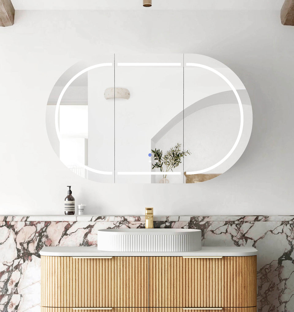 Otti Bondi LED Shaving Cabinet Premium Edition - Woodland Oak