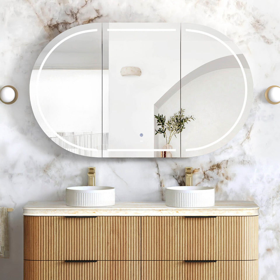Otti Bondi LED Shaving Cabinet Premium Edition - Woodland Oak