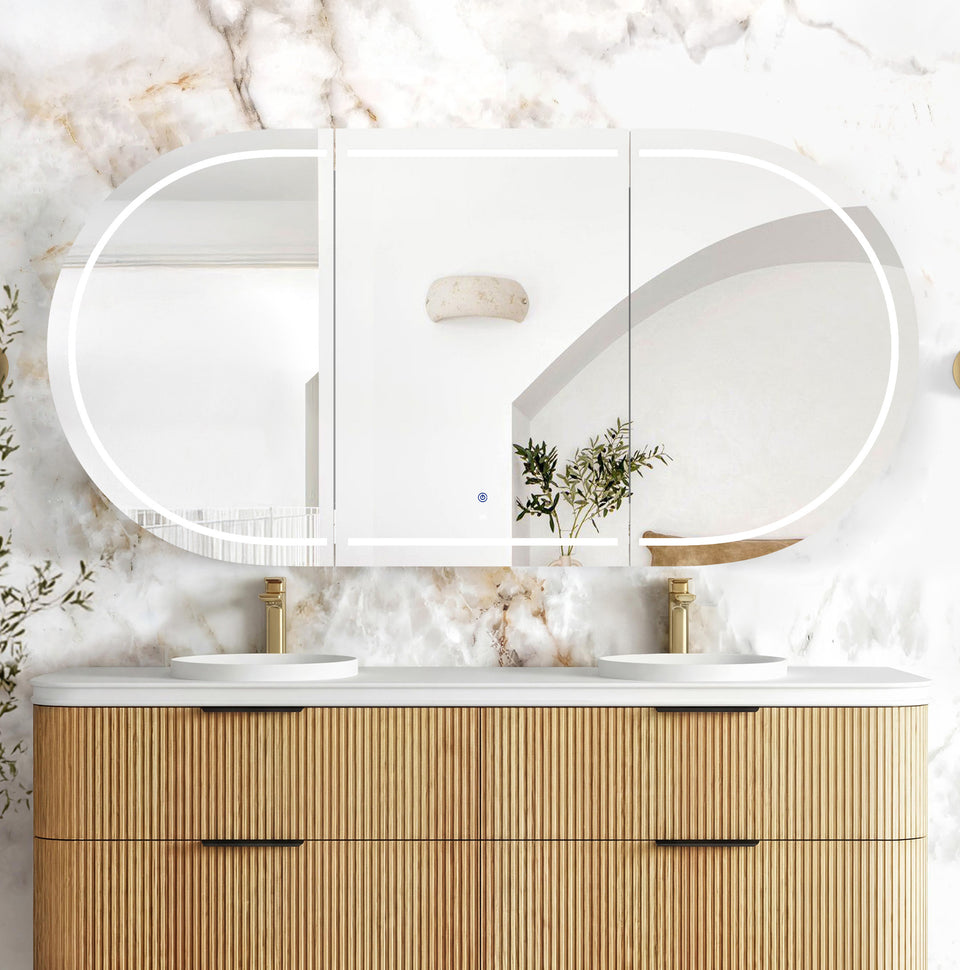 Otti Bondi LED Shaving Cabinet Premium Edition - Woodland Oak