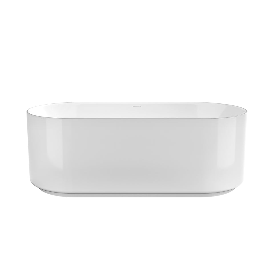 Otti Attica Celine Freestanding 1500 Gloss White Bath with Overflow