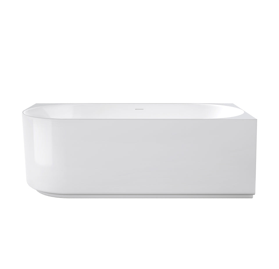 Otti Attica Celine Right Corner 1500 Gloss White Bath with Overflow