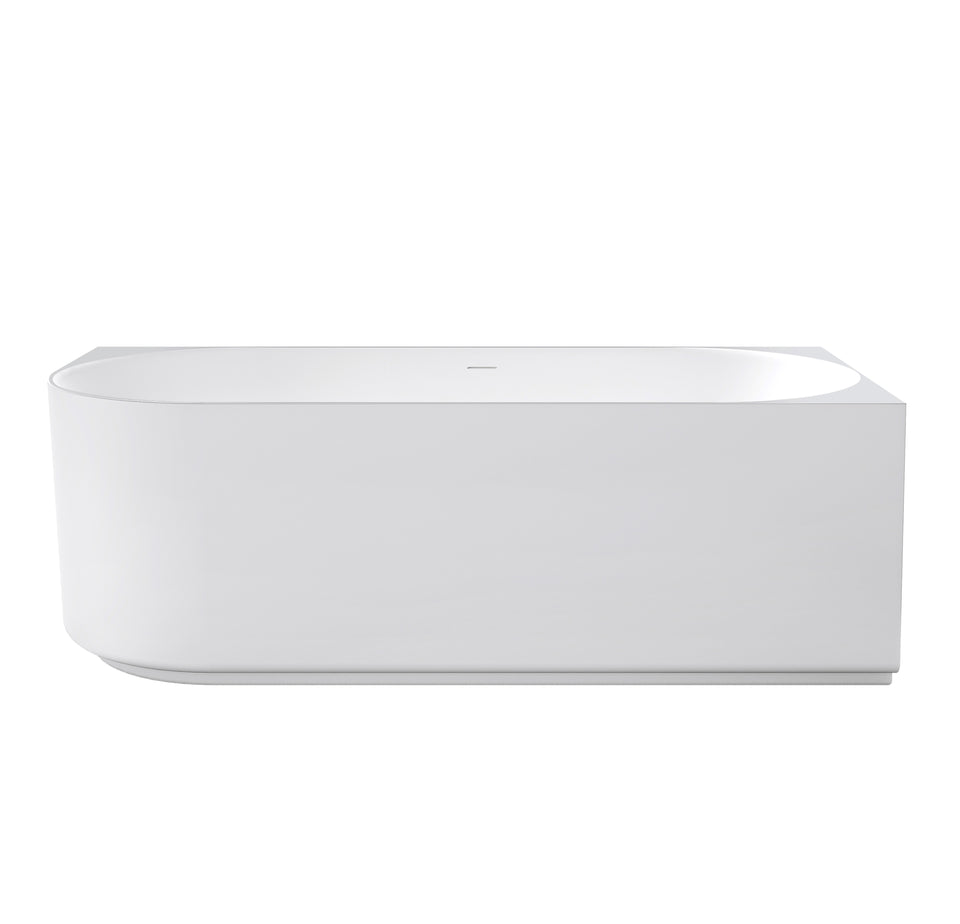 Otti Attica Celine Right Corner 1700 Matte White Bath with Overflow Attica