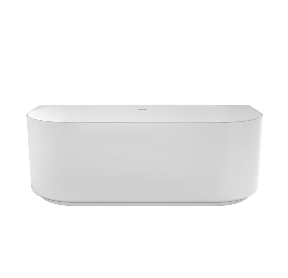 Otti Attica Celine 1500 Matte White BTW Multi-fit Bath with Overflow