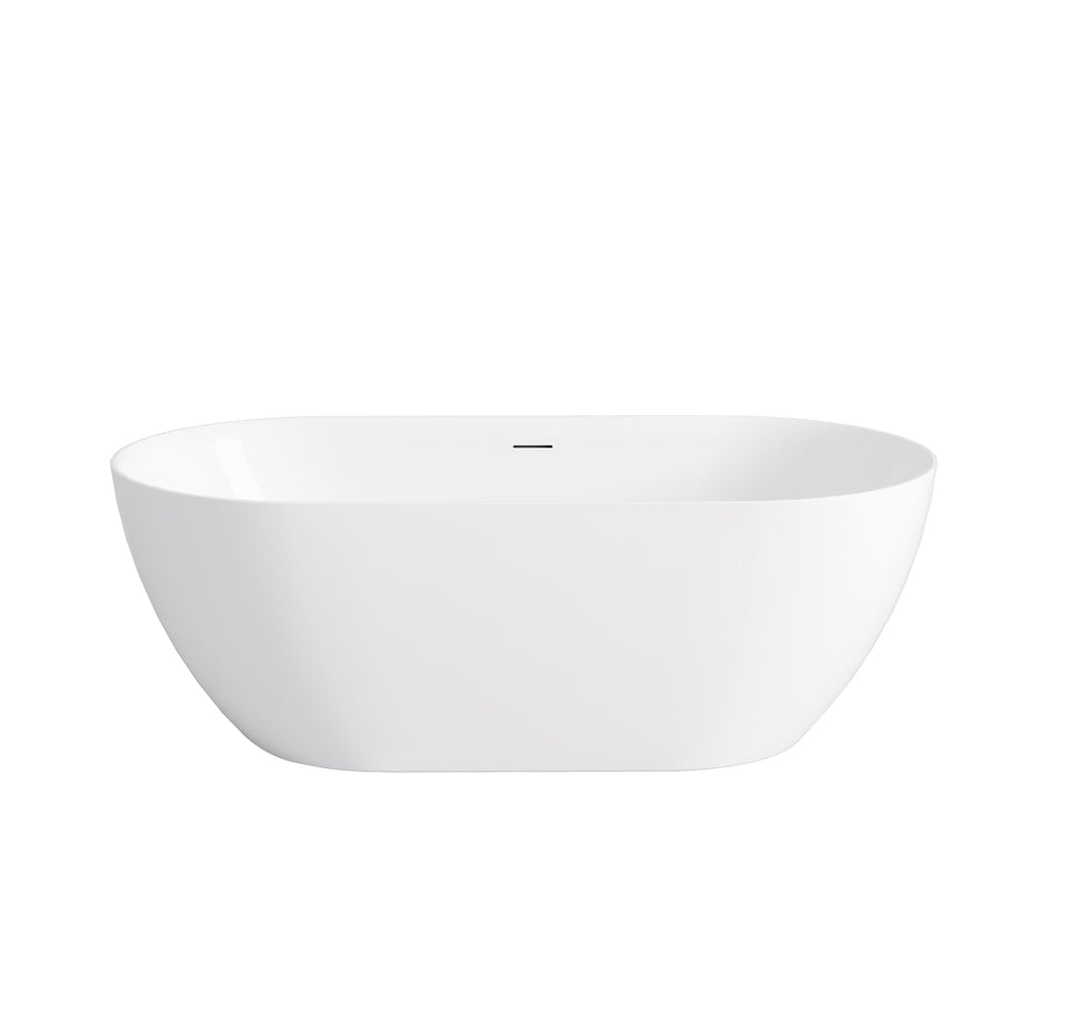 Otti Attica Manolo 1300 Gloss White Bath with Overflow
