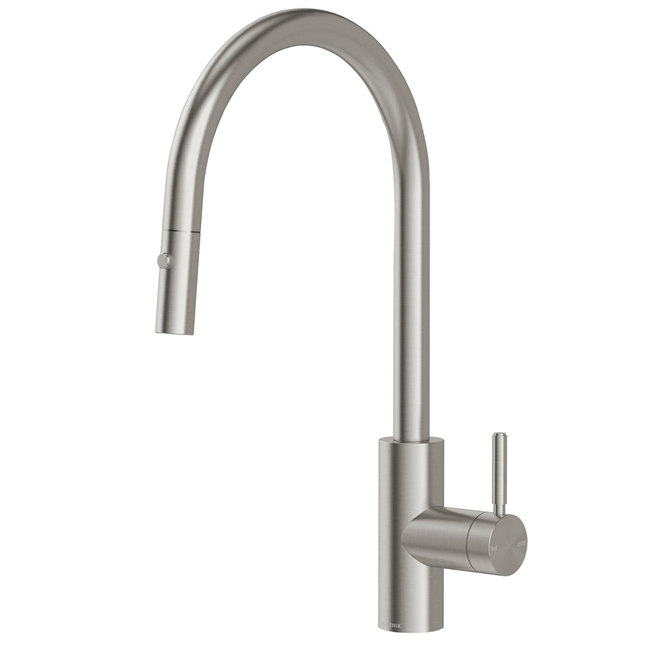Phoenix Vivid MKII Pull Out Sink Mixer Gooseneck - Stainless Steel (146-7120-51-1)