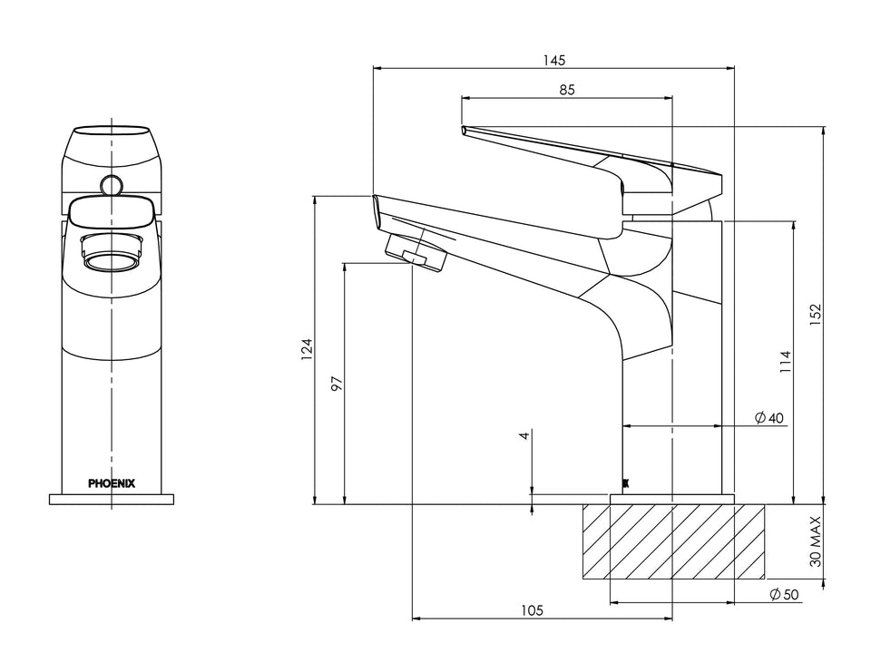 Phoenix Arlo Basin Mixer Phoenix Builders Range