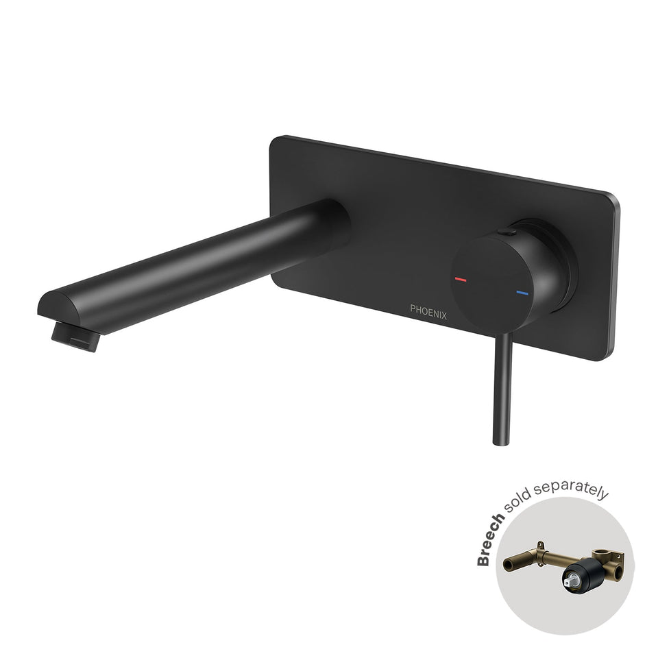 Phoenix Pina Wall Basin / Bath Mixer Set Trim Kit Only - Matte Black (153-7815-10-1)