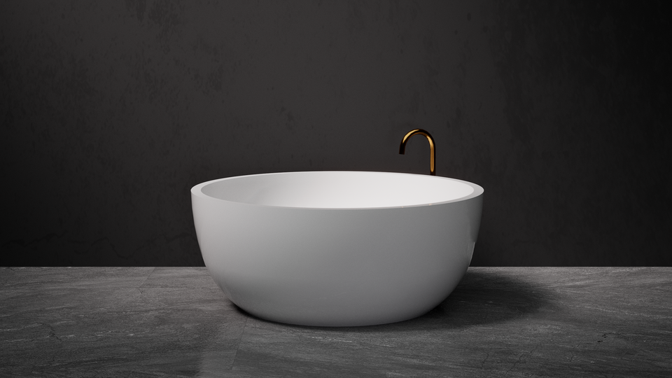 Pietra Bianca Romeo Freestanding Stone Bath