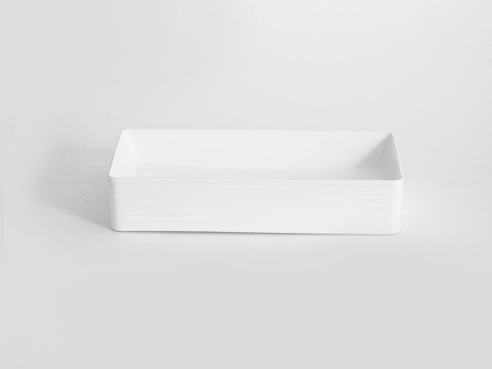 Todi Fluted Rectangle Ceramic Basin