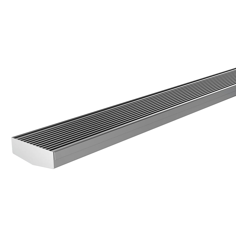Phoenix Tapware Phoenix V Channel Drain HG 75x600mm Outlet 45mm - Stainless Steel (201-2111-51)