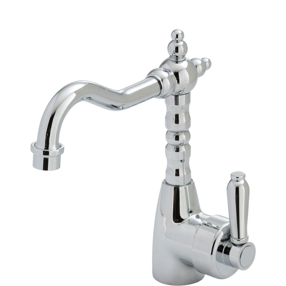 Fienza Eleanor Shepherds Crook Basin Mixer / Ceramic - Chrome (202103CC-LF)