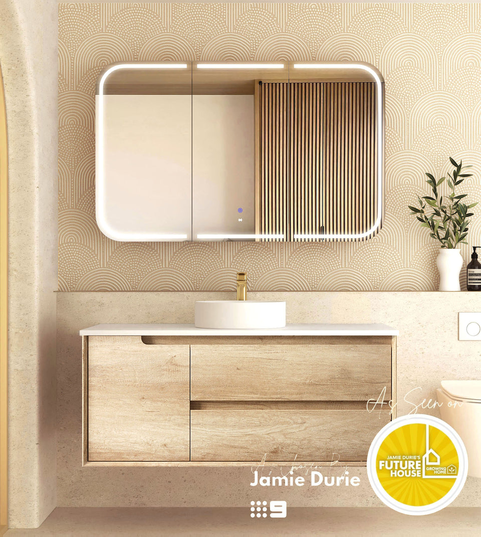 Otti Byron Wall Hung Vanity With Stone Top for Above Counter Basin