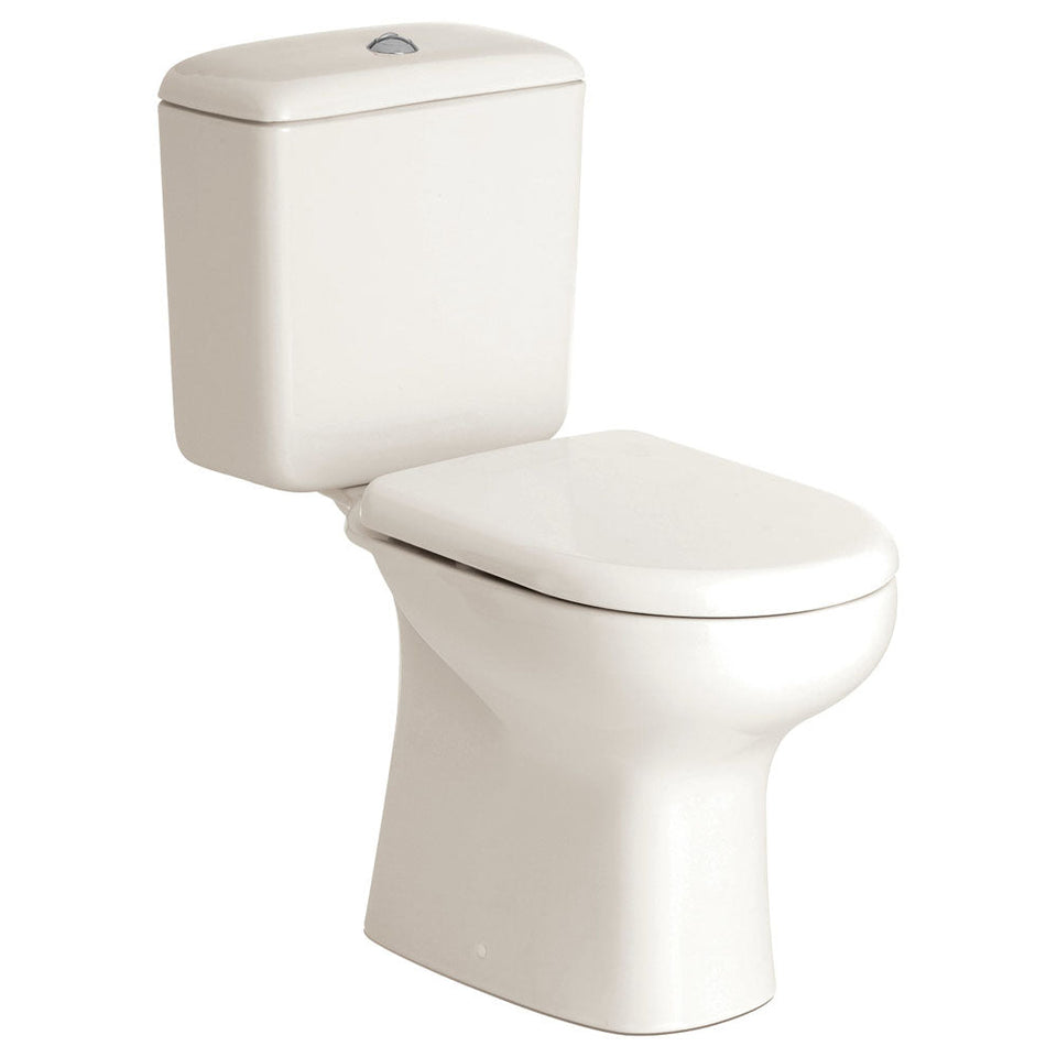 Fienza RAK Liwa White Close-Coupled Toilet Suite Ivory with P-Trap