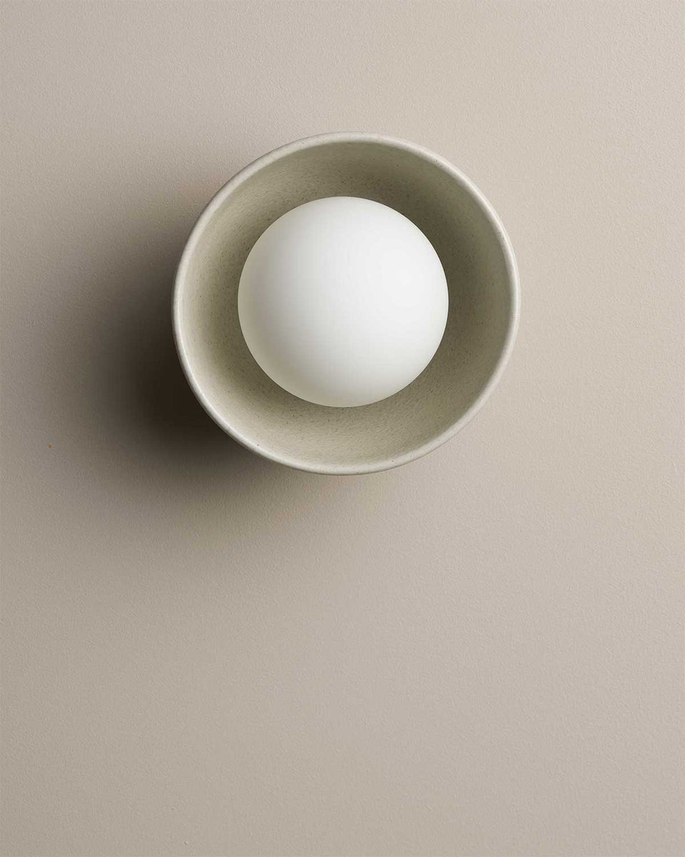 Ceramic Wall Bowl Sconce Light - Shale