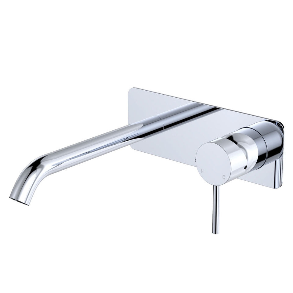 Fienza Kaya Basin/Bath Wall Mixer Set Rectangular Plate