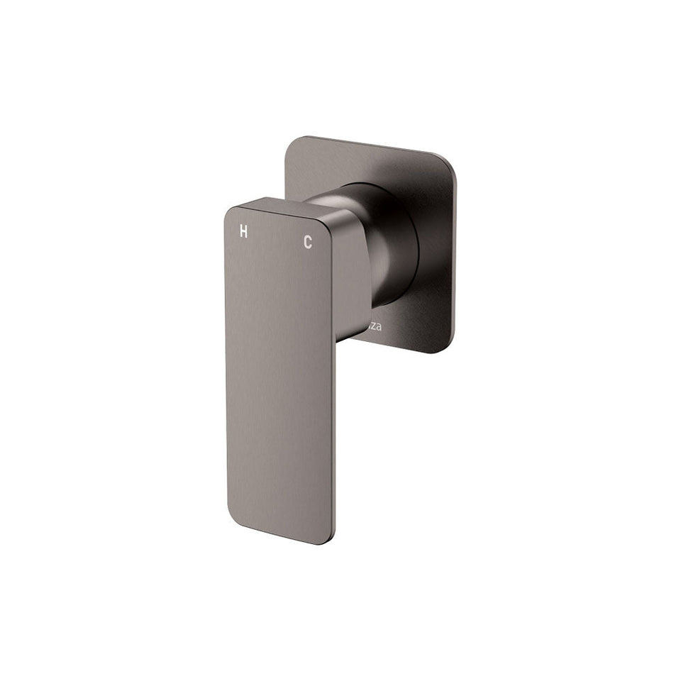 Fienza Tono Wall Mixer Small Square Plate Gun Metal