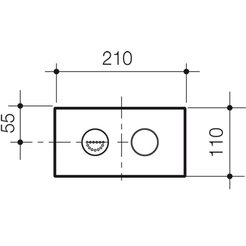 Caroma Invisi Series II Round Dual Flush Plate & Raised Care Buttons